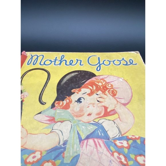Antique Mother Goose Hard Board Cover Book 1920’s - SEE PHOTOS For Condition - Picture 2 of 10